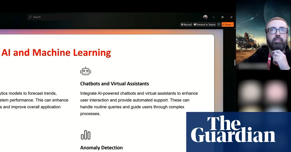 Staffordshire student confronts lecturer for using AI-generated slides – video