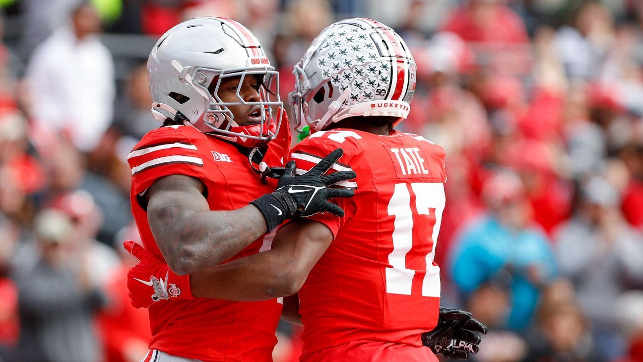 Sources: Ohio State WRs Smith, Tate to return